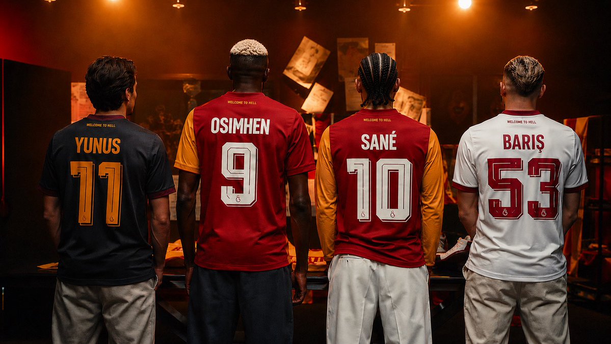 Gio_YA11's tweet photo. Voici les nouveaux maillots et flocages de Galatasaray pour la saison 2026/27 ! 👀

Vous leur donnez quelle note sur 10 ? https://t.co/h21fabXHRM