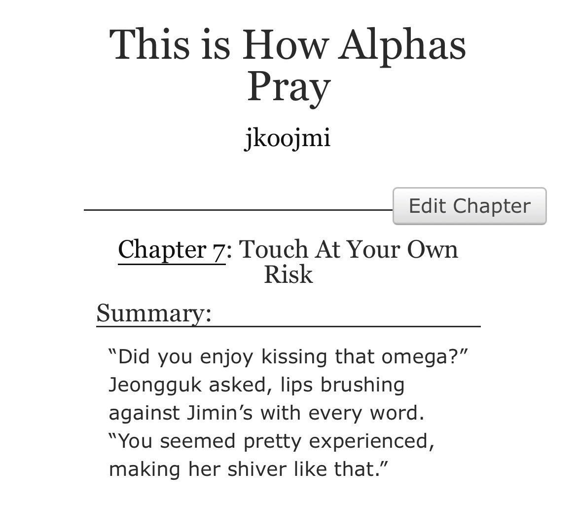 jkoojmi's tweet photo. this is how alphas pray — #jikook fic
 
✮ alpha jikook
✮ omega-coded alpha jimin
✮ chapter 7 (4.1k words)
✮ college au 
✮ link: https://t.co/JCmKEDLm68 https://t.co/vTpNatsofV