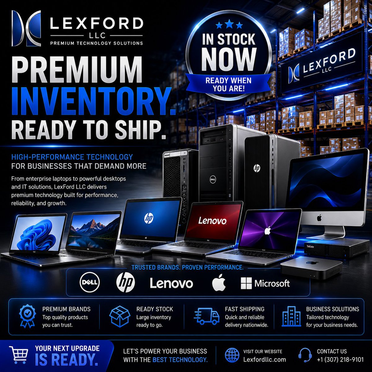 Lexfordllc's tweet photo. Premium inventory. Ready to ship. 🚀
Dell • HP • Lenovo • Apple • Microsoft — all in stock now.
Your next upgrade is one message away 👉 https://t.co/ObjzBSAbDv
#LexFordLLC #TechDeals #InStockNow #ITHardware https://t.co/b4Ak8RXfnJ