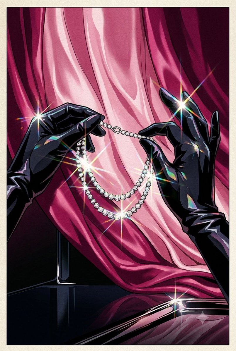 Moncichocolat's tweet photo. @Titantics Wonderful prompt !

"Vintage anime jewellery " https://t.co/TfoaNA9eAW