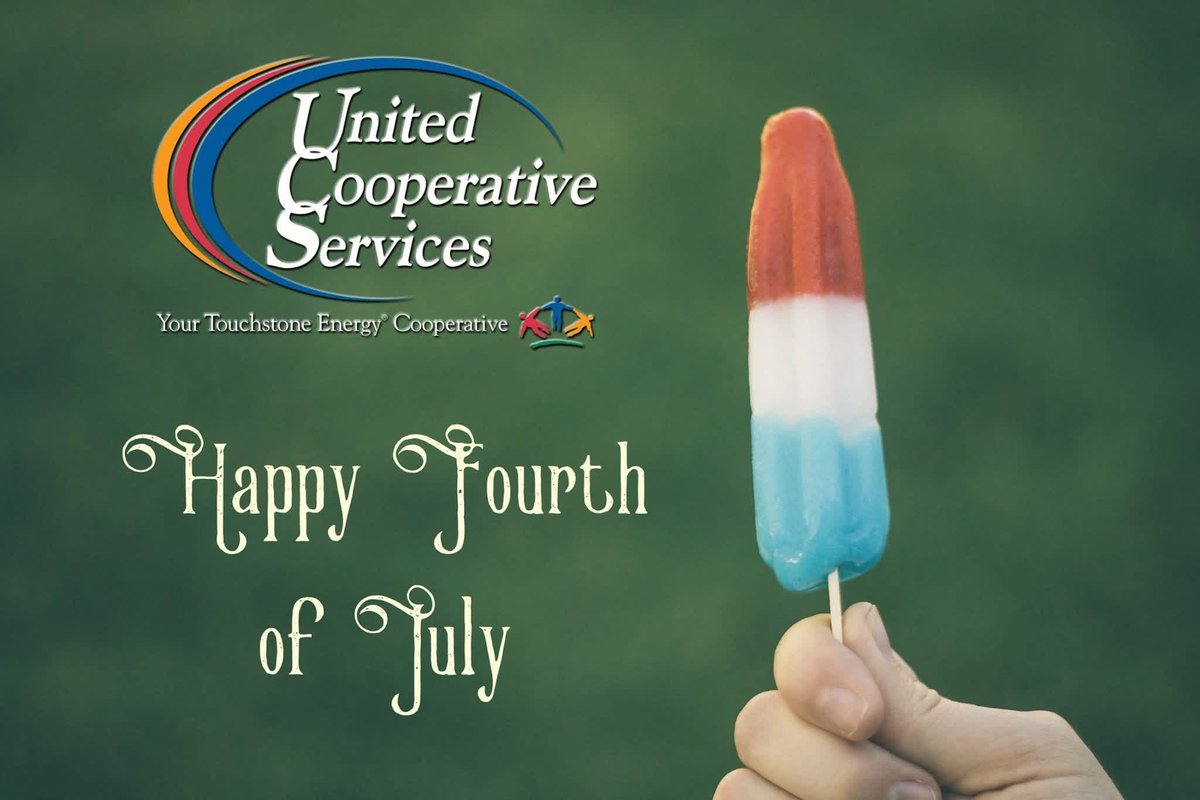 UnitedCoop's tweet photo. Wishing our members a Happy Fourth of July! Enjoy good food, friends and family, and remember Safety First! #America250 https://t.co/KYQ7jNevVO