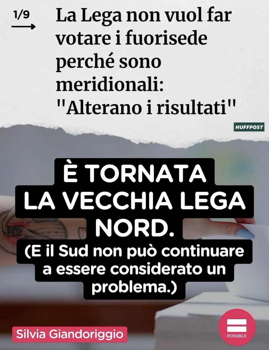 lisameyerildra1's tweet photo. Capite? La Lega non vuol far votare i fuorisede perché sono del sud 
Ma chi è del sud davvero è così imbecille da continuare a votare a destra??? https://t.co/gF0kw0PrrV
