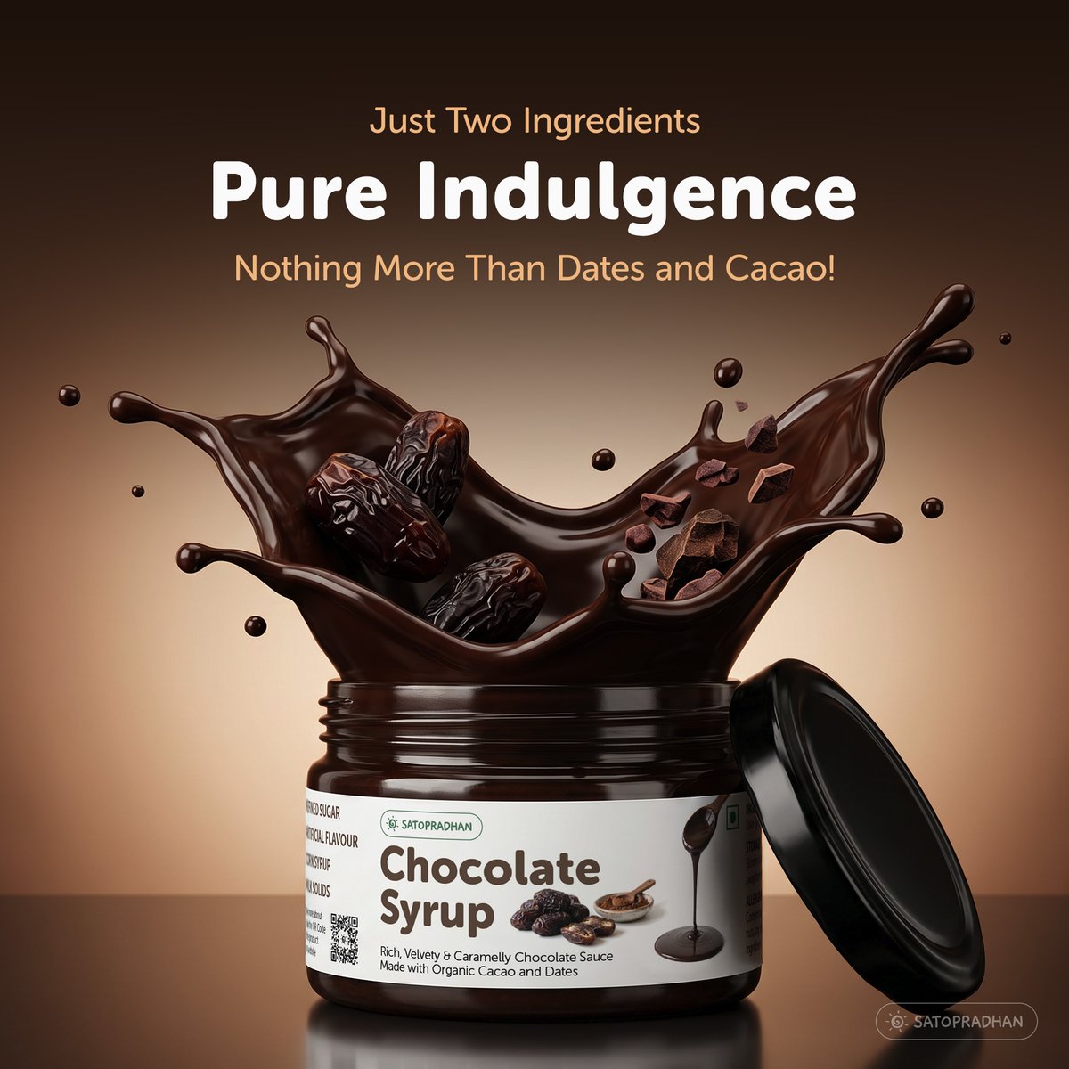 SatopradhanV's tweet photo. We challenged ourselves to make the simplest, healthiest chocolate syrup possible. ✨

Guess what’s left? Just 2 ingredients: • Dates 🤎 • Cacao 🍫
Nothing artificial. Just pure, natural indulgence you can feel good about. 🌿
Try it now at https://t.co/k4eQRRKgmj 🛒 https://t.co/RuyZwUSq4s