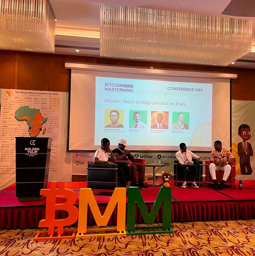 critikmag's tweet photo. 🟠🇧🇯 Et si le Bitcoin devenait un véritable levier stratégique pour les États africains ?
C'est autour de cette question que se sont retrouvés Wilfried Sotodji, Blevenec A., Nzonda Fotsing et Faris Zafir S.
#BitcoinMastermind #BMM2026 #Bitcoin #Afrique #Innovation #Critikmag https://t.co/rFpQMabLoi