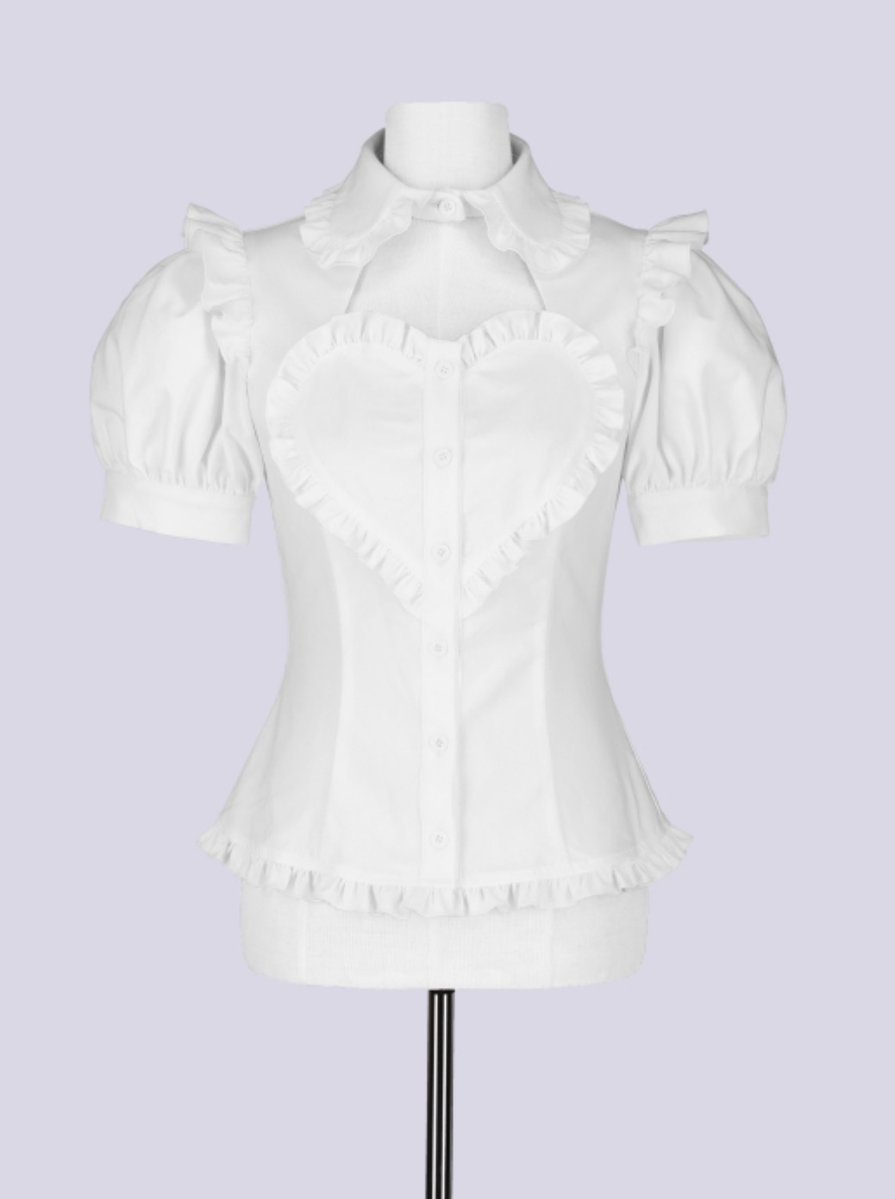 🤍IMVAL🤍 Heart Short Sleeve Shirt