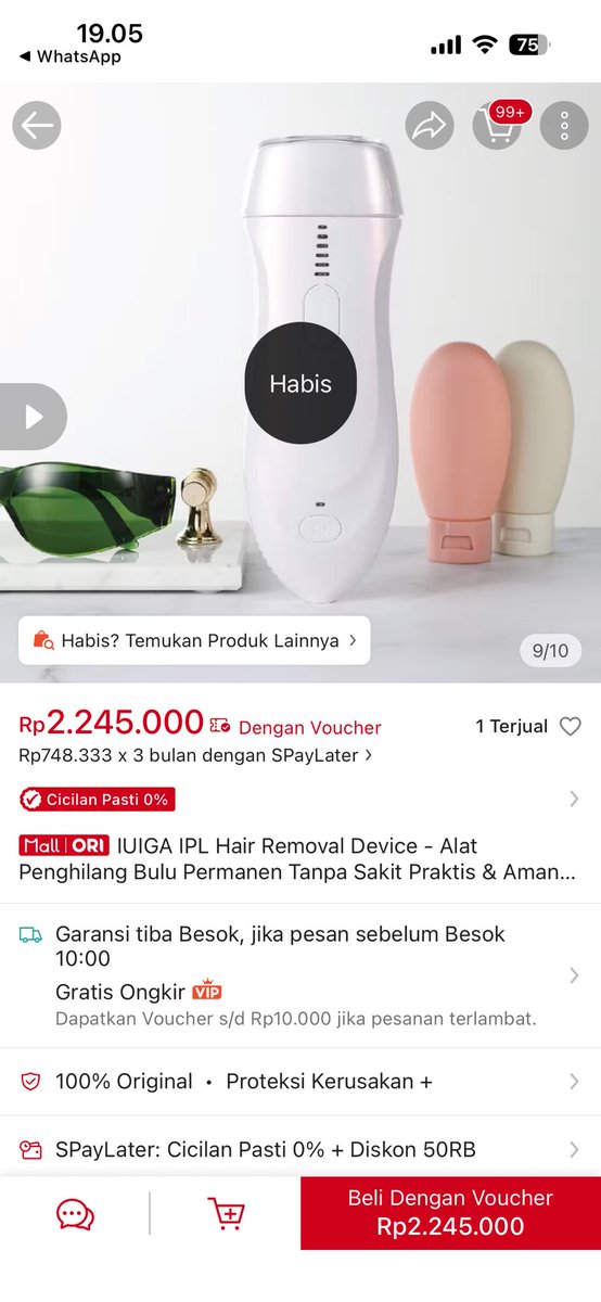 thejungsky's tweet photo. WTS IPL HAIR REMOVAL IUIGA (inc goggles/ kacamatanya)
💰 600k aja
BRAND NEW, dijual karena udah punya device lain
#IPLHAIRREMOVAL #PENGHILANGBULU https://t.co/hPjpMpQdOQ