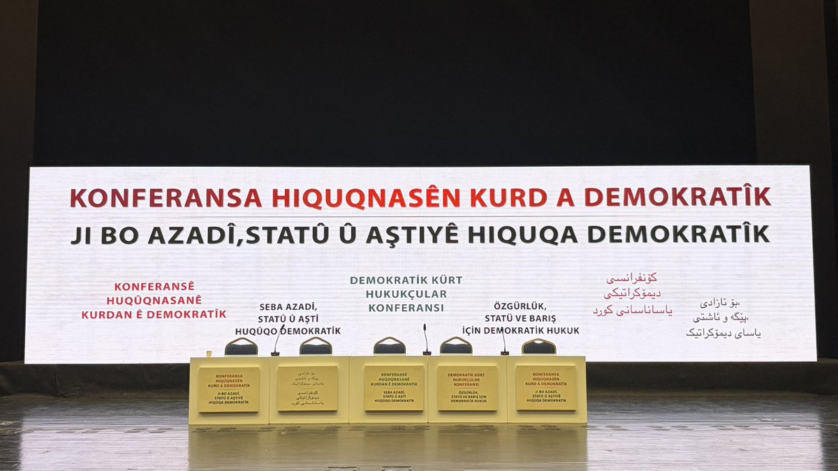 av_ebrugunay's tweet photo. Konferansa Hiquqnasên Kurd a Demokratîk.
Ji bo Azadî, Statû û Aştiyê Hiquqa Demokratîk. https://t.co/TWznjUfubS