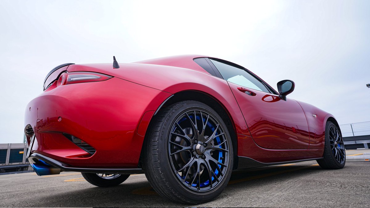 neoteto's tweet photo. ロードスターRF
ウェッズスポーツSA-20R

履いてみるまでホイールのブルーリムが心配だったけど
良い感じかな
同時にオートエグゼのローダウンスプリングも装着
フロントは−3cm　リアはこれから下がってくるかな

#ロードスターRF
#MX5RF
#ウェッズスポーツ
#Weds #WedsSport
#SA20R #SA20RBLC2 https://t.co/tNB5X18sSB