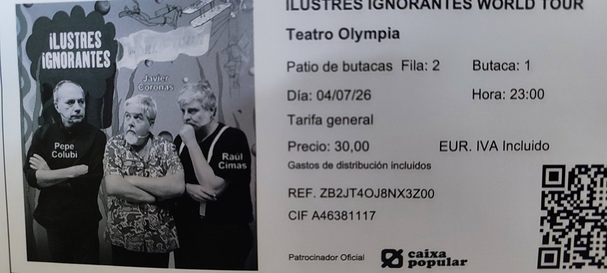 WodenPraha's tweet photo. @cansado Hoy, desde el teatro Olympia en Valencia te enviaremos un montón de fuerza. Mucho ánimo, Javier. Te esperamos para la próxima gira. https://t.co/Li3zSwCWDZ