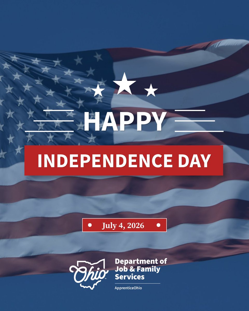 apprenticeohio's tweet photo. Wishing everyone a happy and safe Independence Day!  #America250 https://t.co/BVtu3y3rbF