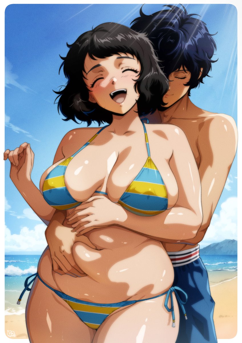 gravydood's tweet photo. BEach cuddle #art #persona https://t.co/Z4UDMDNIGR
