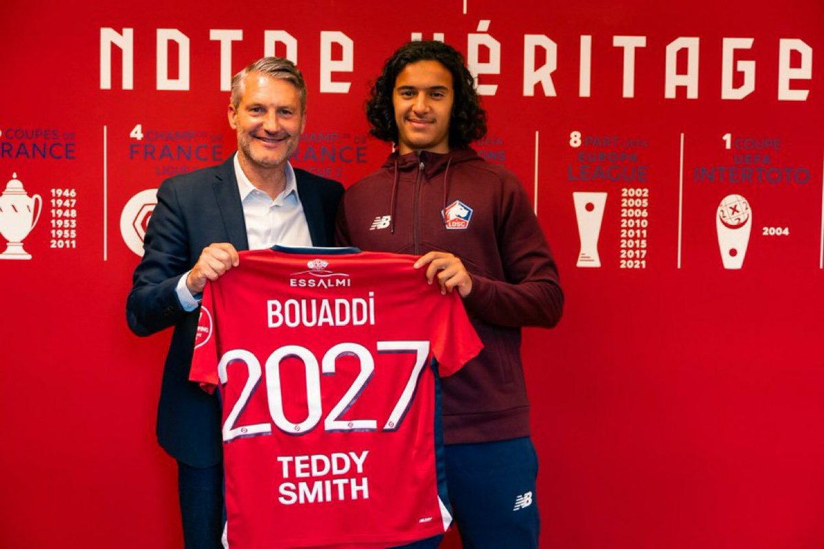 17kdbrole's tweet photo. 🚨🎙️ Lille chairman, Olivier Letang on Ayoub Bouadi's market value: 

“When I see Anderson move to Manchester City for £116 million and Tonali to Tottenham for £100 million, and they don't have the potential for development that Ayoub has because he possesses unique qualities... I have a price in mind, and we'll see what happens.” 💰👀