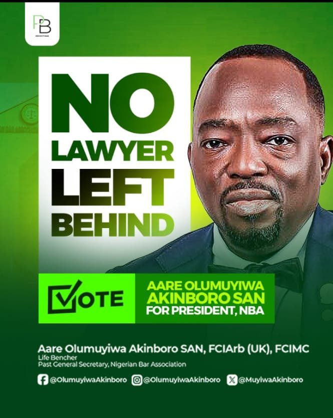 TheCyloneIsZeus's tweet photo. 🇳🇬 Nigerian Bar Association

Rebuild. Reposition. Restore.

A Bar that works for every member!

No lawyer left behind!

The time is now!

...

Vote @LordJadeEsq , SAN for NBA President. @JadesolaGoodluc @NigBarAssoc https://t.co/VgELOUCeYN