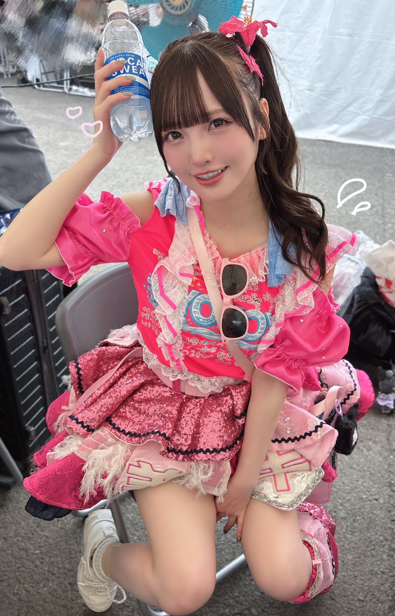 今日は♡超NATSUZOME2026♡ #よーよーよー ピンク色  ゆらゆらﾎﾟﾆｰﾃｰﾙ