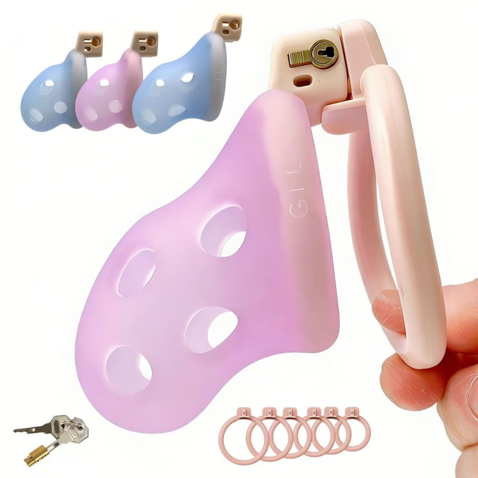 Goddessella73's tweet photo. Today’s pick: Fresh Soft Rubber Chastity Cage 🔒 soft style with a mischievous twist. https://t.co/ujZqoU43kK