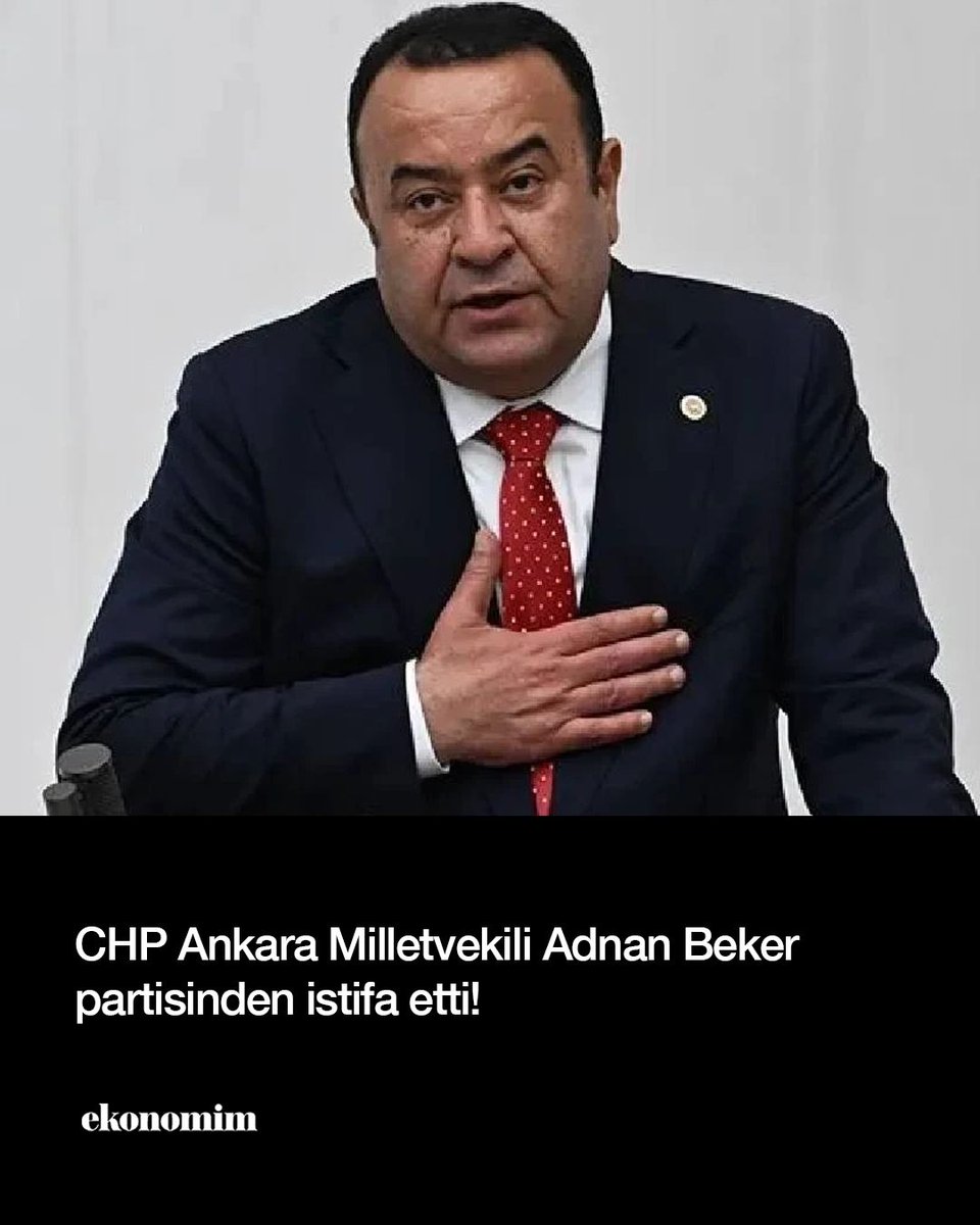 EkonomimCom's tweet photo. #SONDAKİKA | CHP Ankara Milletvekili Adnan Beker partisinden istifa etti

🗣️ CHP Ankara Milletvekili Adnan Beker, "Mevcut yapı içerisinde verilecek bir siyasi mücadelenin ülkemize ve milletimize yararı olmayacağı kanaatinde olduğum için Cumhuriyet Halk Partisi üyeliğimden istifa ediyorum" dedi.