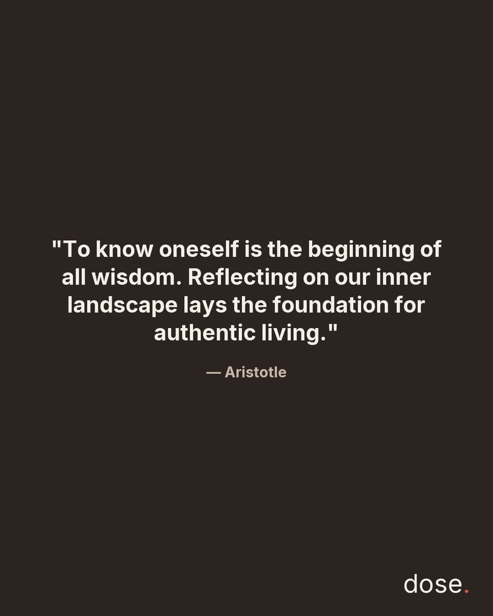 dose's tweet photo. In the pursuit of wisdom, understanding ourselves is the crucial first step. As we navigate the complexities of our inner worlds, we create the space for genuine existence. What insights have you uncovered in your own reflections?
#dose #wisdom #mindfulness #soul #contemplative https://t.co/RkBDJPiSgC