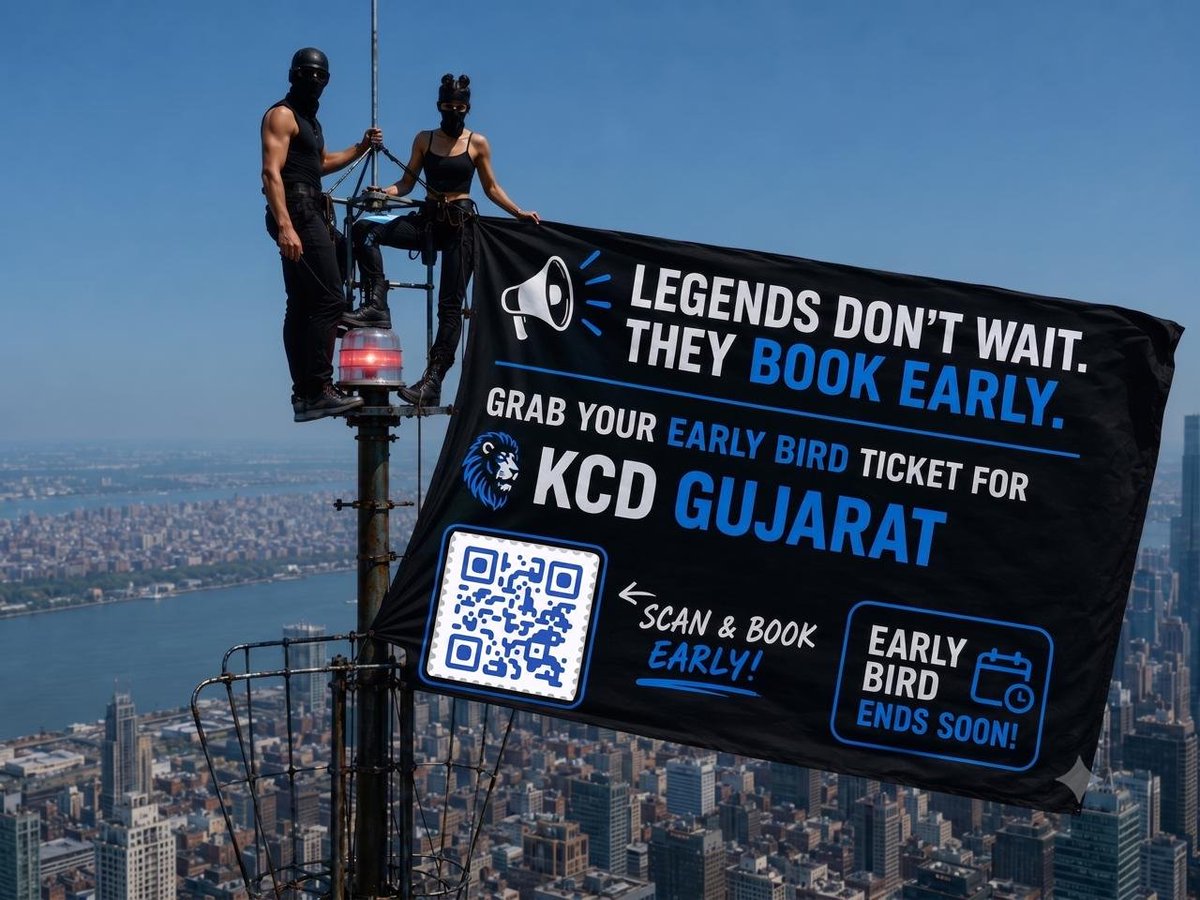 k8sAMD's tweet photo. legends don't wait, they book early 

also legends don't need to climb the Empire State Building for good wifi, there's a QR code KCD Gujarat Early Bird ends soon 

 🎫 -> https://t.co/n9Qv8XA4VO

#KCDGujarat #CloudNative #Kubernetes #ClimbTheSky #EarlyBird #SkyScrapperProposal https://t.co/J1OAkIKCUM