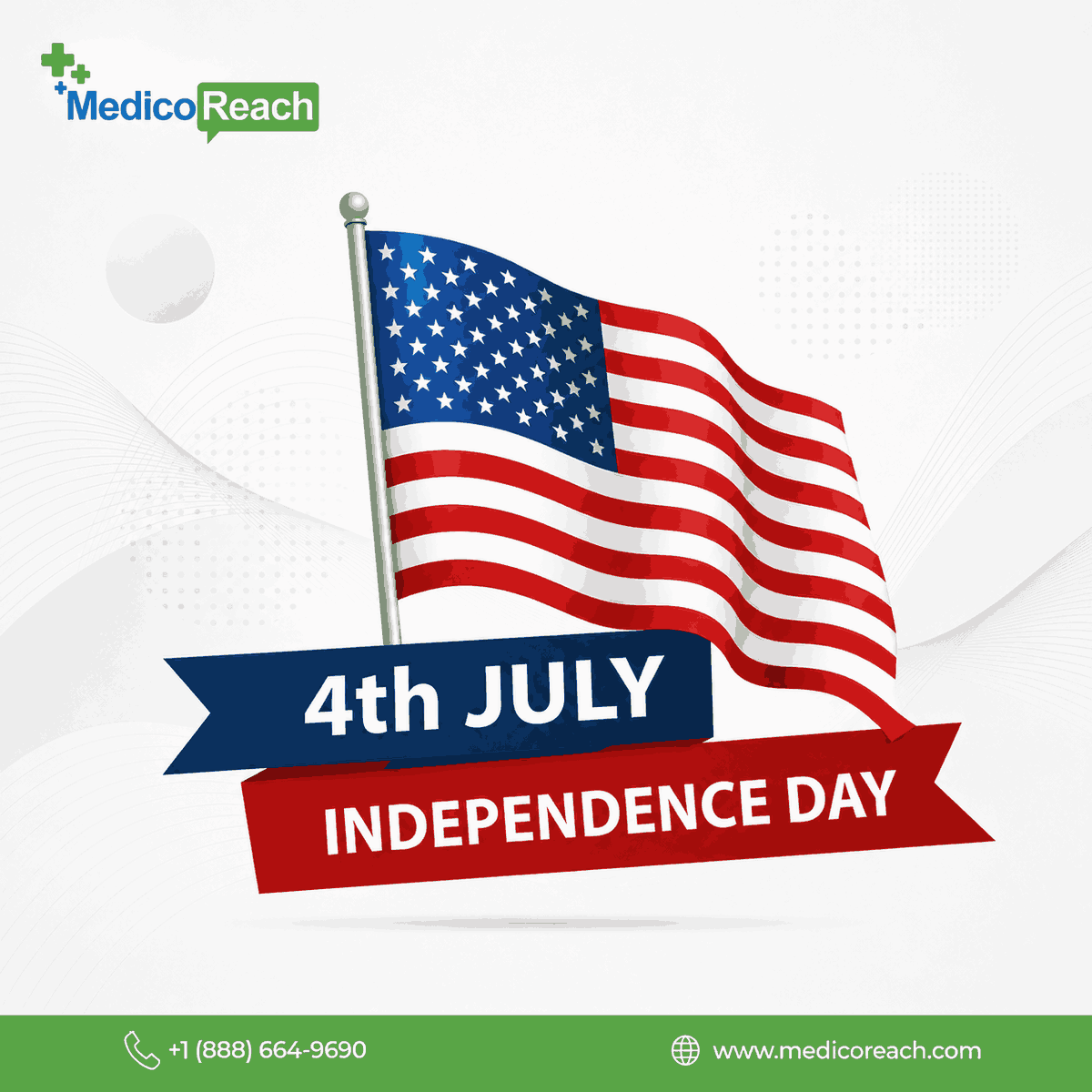MedicoReach's tweet photo. Happy 4th of July!

Wishing our clients, partners, and the healthcare community a safe and joyful Independence Day. Here's to freedom, innovation, and building stronger healthcare connections together.

#FourthOfJuly #IndependenceDay #Healthcare #MedicoReach https://t.co/AVzv72Lfmk