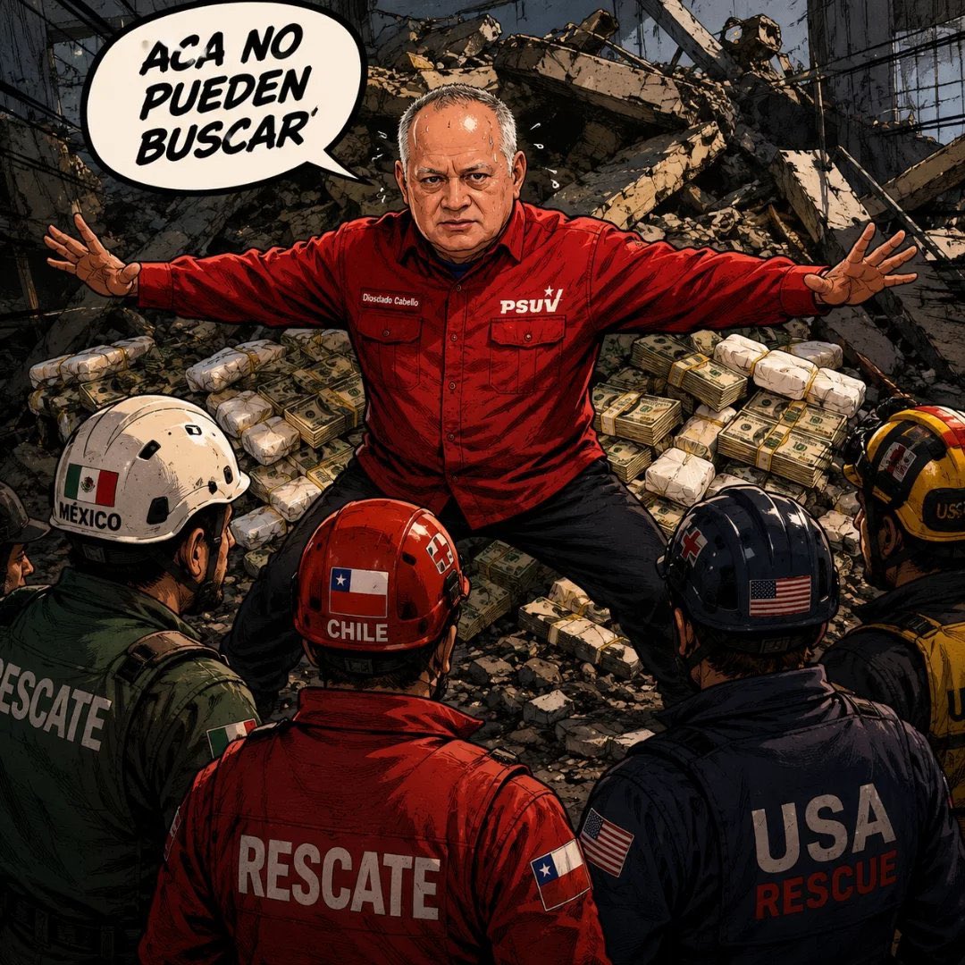 Libre_Oposicion's tweet photo. Se destapará un escándalo sin precedentes en Venezuela:

La obstrucción de Diosdado Cabello a permitir el rescate en ciertas edificaciones y la reiterada aparición de fajos de dólares apuntaría a caletas ilegales provenientes de actividades ilícitas. https://t.co/FPjBbgBl6f