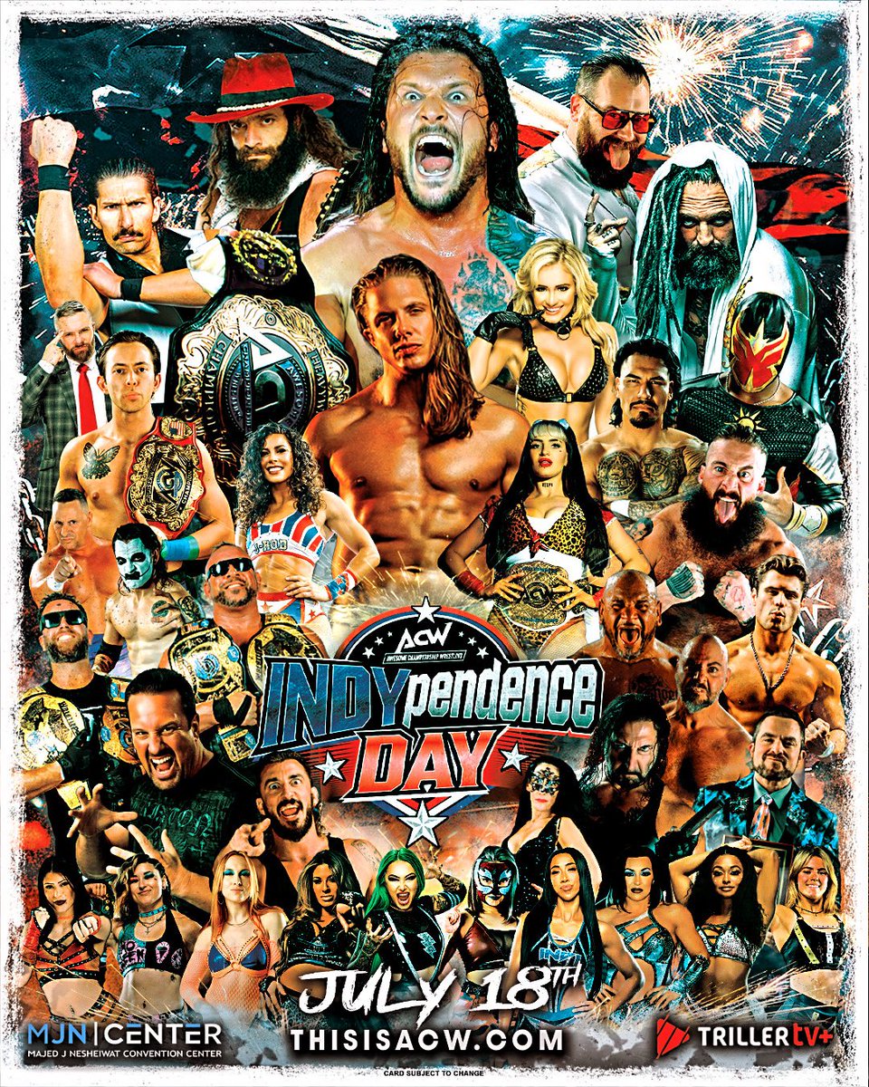 this_is_acw's tweet photo. 🇺🇸 Happy Independence Day from everyone at ACW!

Celebrate with us Saturday, July 18 at ACW: INDYpendence Day!

📍 Poughkeepsie, NY
📅 Saturday, July 18, 2026
🌐 https://t.co/0mXw0IJcay

@realKILLERkross @SuperKingofBros @_Iam_Elijah_ @DEATHxWALKS @NoNamexVincent @MostMarketable https://t.co/VqITed68pM