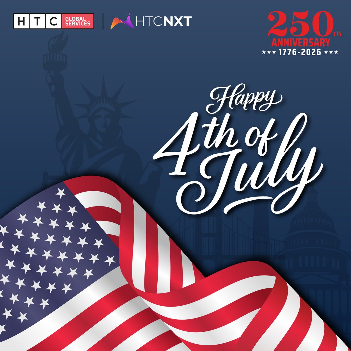 HTCInc's tweet photo. Wishing our customers, business partners, and colleagues, a joyful Fourth of July.

#4thofJuly https://t.co/0EZD41aEIb