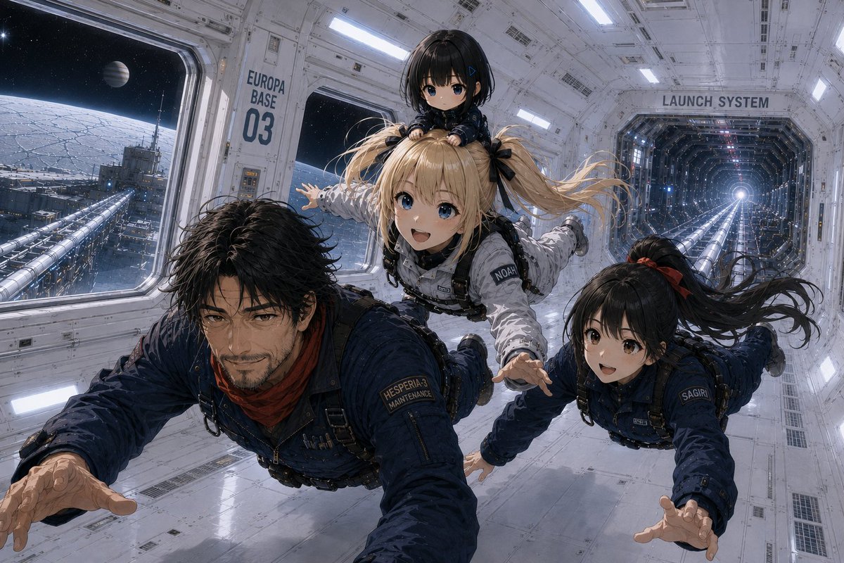pochidayo's tweet photo. 「木星の雨音 / 第37章ーーエウロパ基地ーー」投稿しました！ 
エウロパ到着です。
エスペリア３が何故「３」なのかが語られます。
https://t.co/5N7l5kho81 #narou #narouN2146MG https://t.co/5AbJPgVzd7