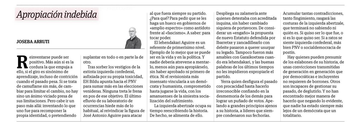 aresti_inaki's tweet photo. Cuando uno tiene mucho que olvidar de su pasado... https://t.co/TP8r9hgtYE