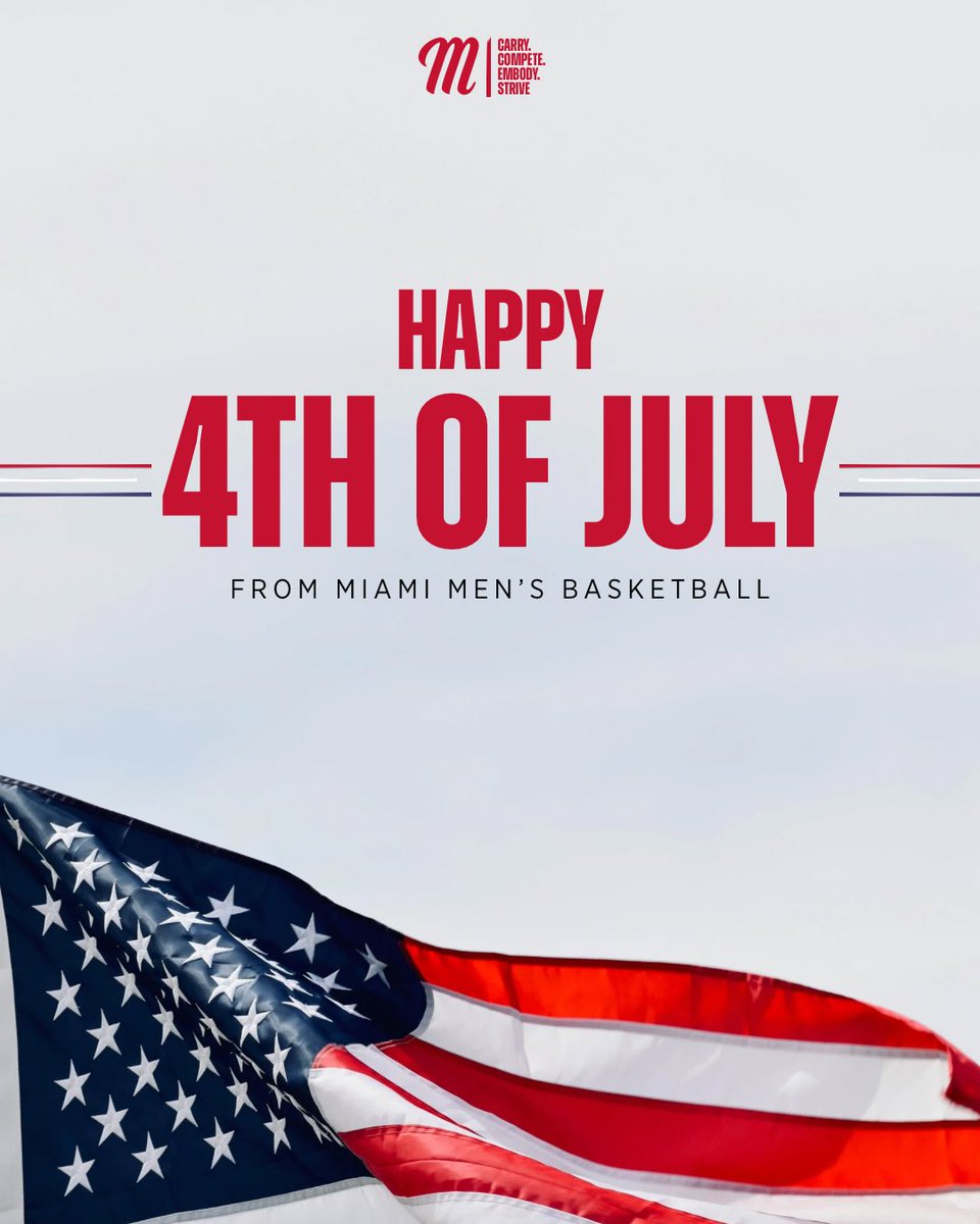 MiamiOH_BBall's tweet photo. Happy 250th Birthday USA 🇺🇸 from Miami Men’s Basketball 

#MiamiMindset || #RiseUpRedHawks https://t.co/BMnSlMZMXJ