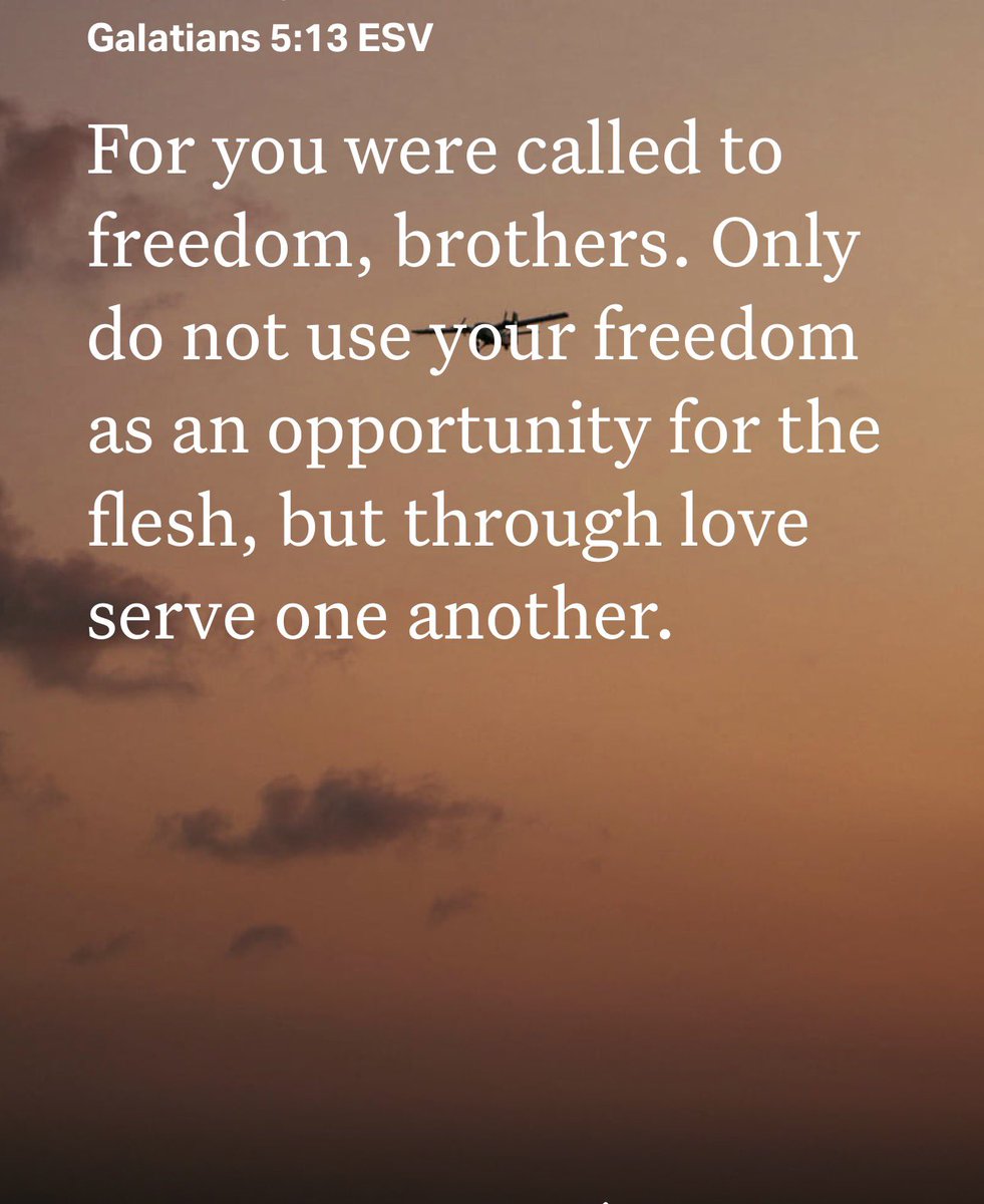 ethandmattern's tweet photo. Freedom in Christ is never meant to be selfish, it’s meant to serve. Real freedom doesn’t feed the flesh; it loves people well. https://t.co/cn1oJOoXbZ
