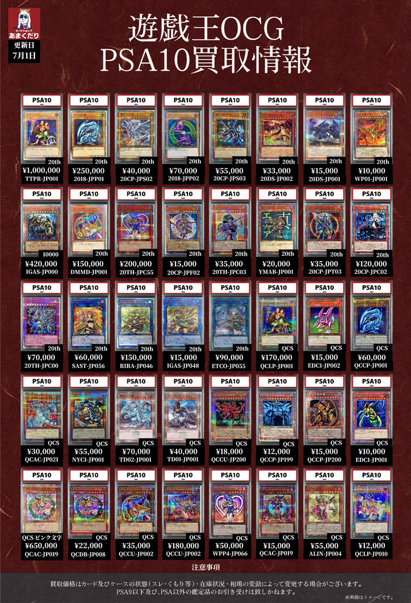 🔥遊戯王OCG PSA10 買取情報🔥 🌟20thシークレット 🌟25thシークレット