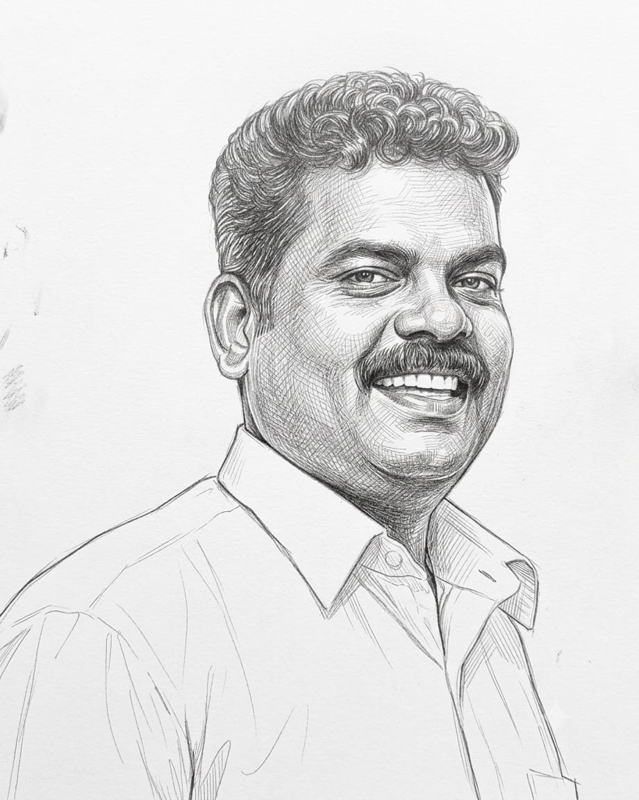 elangovanvck's tweet photo. அருமை தம்பி ஓவியர் முருகவேல் அவர்களுக்கு இதயம் கனிந்த நன்றி வாழ்த்துக்களும் 
பென்சில் ஓவியம் அருமை... https://t.co/jGO5CvJxUx