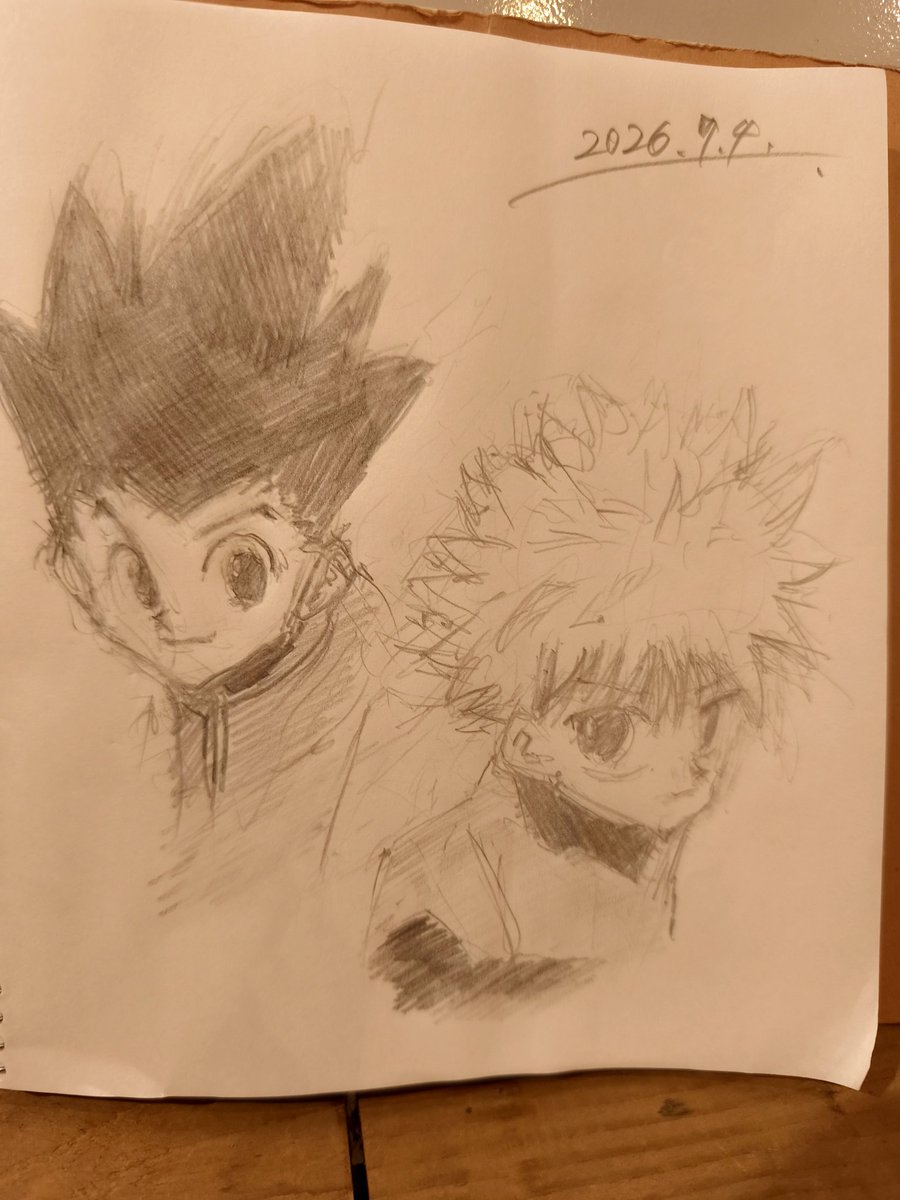 ichiro51311's tweet photo. Cafeで落書き。(^^)
#鉛筆画
#ハンターハンター https://t.co/mFYjySTLIf