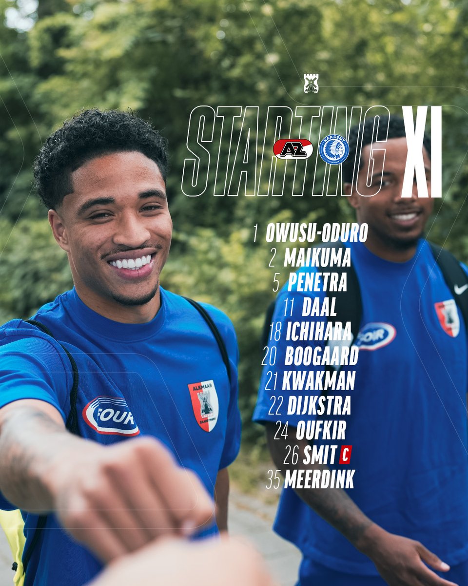 AZAlkmaar's tweet photo. ❤️ Meet our first XI of the season

ℹ️ AZ begint met deze elf namen aan het voorbereidingsduel met KAA Gent. In de tweede helft krijgen elf andere spelers de kans om zich te laten zien.

🎥 Bekijk het duel hier live: https://t.co/UDVze1o3rV

#AZAlkmaar #PreSeason #TheFutureIsOurs https://t.co/WmtS1gBfIm