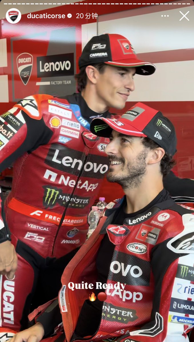 bunnyquez's tweet photo. so many marcnaia food...thank u ducati...thank u... https://t.co/SZp058ibqy