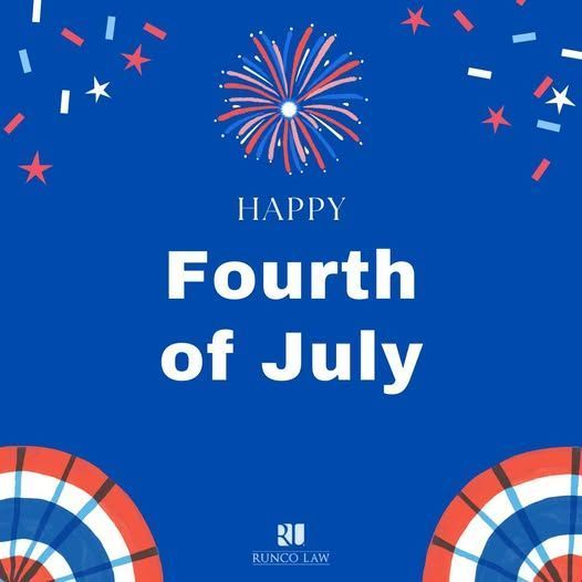 RuncoLawPC's tweet photo. Happy July 4th to all our US friends!

#RuncoLaw #Law #Lawyer #HamiltonON #FamilyLaw #Wills #EstateLaw https://t.co/O1Tg63lXPz