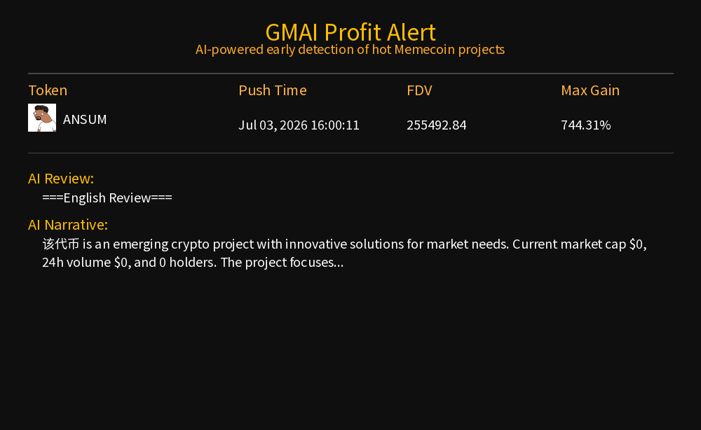 gmai88888's tweet photo. 📢【ANSUM sharp increase 744.31%】
🔍 Address :GaZb3DE2U3Jcjx7ddAVwobsBKnCaDoJWLbzTvJYhpump
🏷️ Alarm market value: 255492.84
💹 Profit Ratio up to 744.31% ↑
🔥 TG channel:https://t.co/GkSSv4e7jF
#SOL #ANSUM #solana https://t.co/QQOGzvmgdV