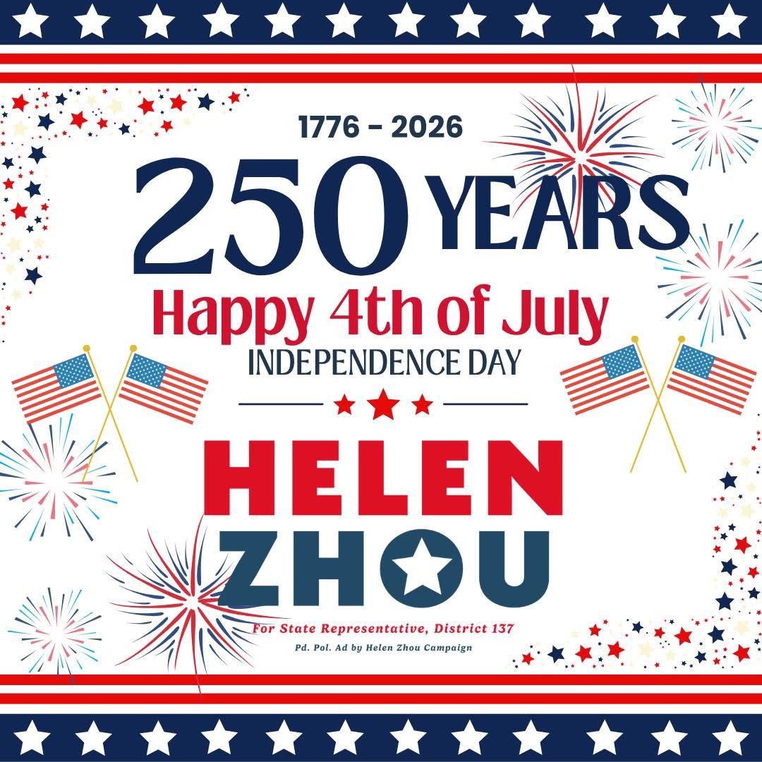 helenzcampaign's tweet photo. My family left the oppression of Communist China behind for the promise of America.  I am blessed to live the American Dream.  Each of us has our great American story and each of us has the opportunity to help write America’s next chapter of freedom and prosperity. I am a fighter for the principles and the policies that have made America the beacon of hope for the world.  Happy 250th Birthday to our great United States of America! Happy 4th of July!