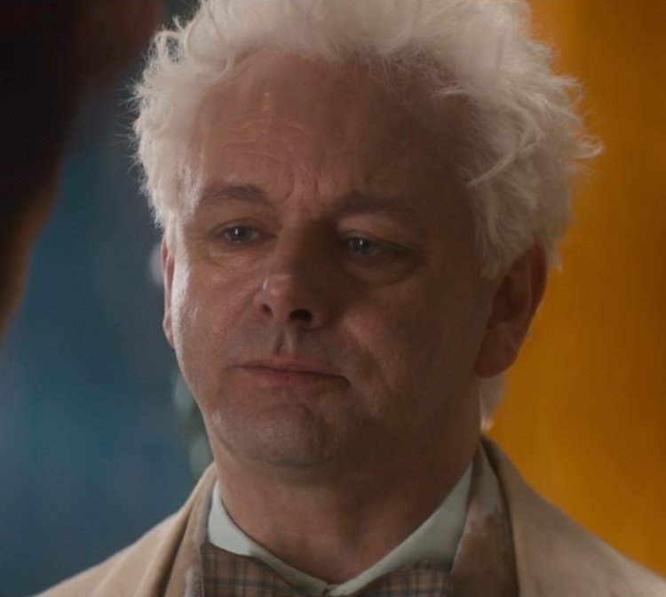 darkwillowz's tweet photo. “...how sunk in sin must I be to deserve all this and not even know why?” -Job 
#GoodOmens3 https://t.co/KjfgPoGAEz