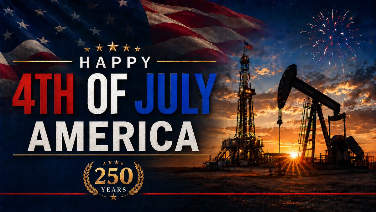 KingOperatingTX's tweet photo. Celebrating 250 years of American independence and the energy that helps power our nation.
Happy 4th of July from King Operating.
#FourthOfJuly #IndependenceDay #AmericanEnergy #OilAndGas #EnergyIndependence https://t.co/TCZ9lsMJ2F