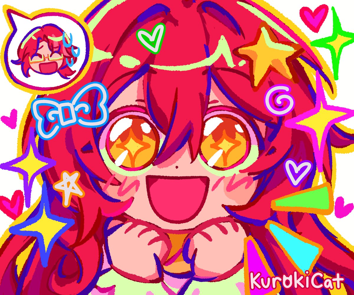 KurokiCat's tweet photo. did you like my coffee?!?!??!?!! 
#himeko #hsr #HonkaiStarRail https://t.co/qoD4Tm2LoM