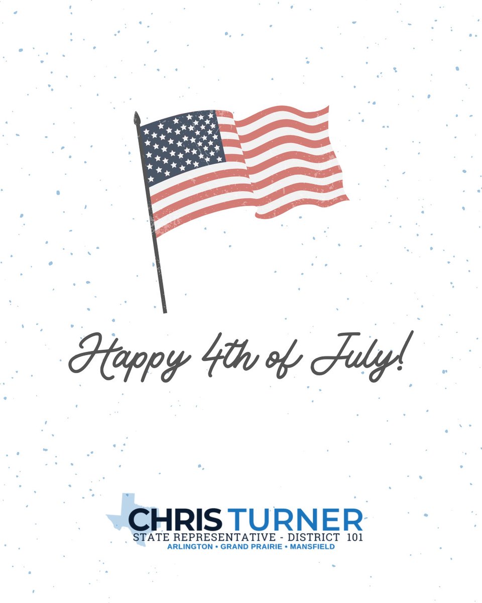 ChrisGTurner's tweet photo. Happy Independence Day! Wishing everyone a fun and safe day with family and friends! #HD101 https://t.co/DRqfWPY5rX