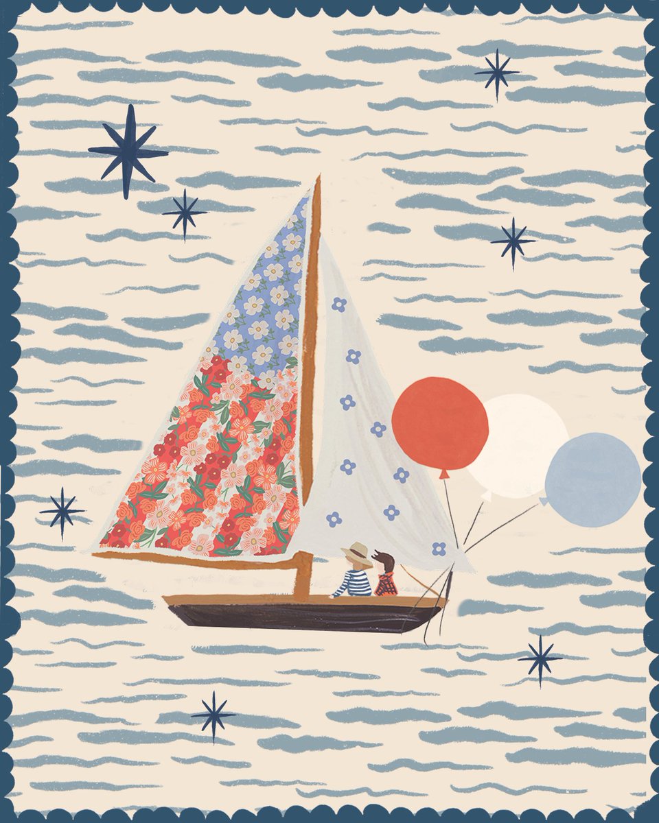 RiflePaperCo's tweet photo. Happy Fourth (and 250th!) from Rifle Paper Co. 💙 #riflepaperco https://t.co/wUVbX1iGs6