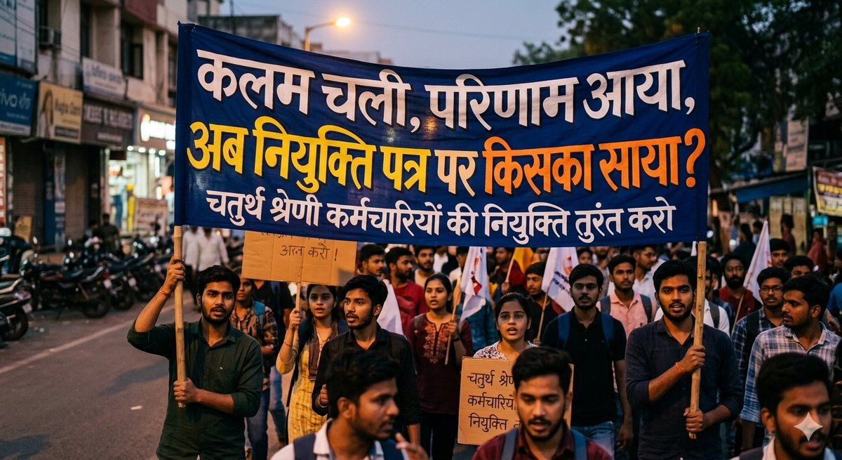 sapnameena553's tweet photo. विज्ञापन आए, परीक्षाएं हुईं, परिणाम भी आए... तो फिर नियुक्ति पत्र पर ताला क्यों?
युवाओं के भविष्य के साथ यह प्रशासनिक सुस्ती अब बर्दाश्त से बाहर है।

कागजी औपचारिकताएं बंद करो, हमें हमारा अधिकार दो!
#चतुर्थ_श्रेणी_मांगे_नियुक्ति_पत्र
@Radhemahwa 
@RajCMO https://t.co/YQmqwLKvB3