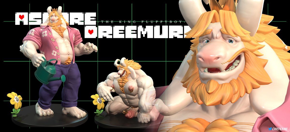 ChiefKaine's tweet photo. 毛茸茸的好好先生 - The King FluffyBoy🐑👑
#Asgore New model is now available on itch! Welcome to download! https://t.co/RNuBPf009X