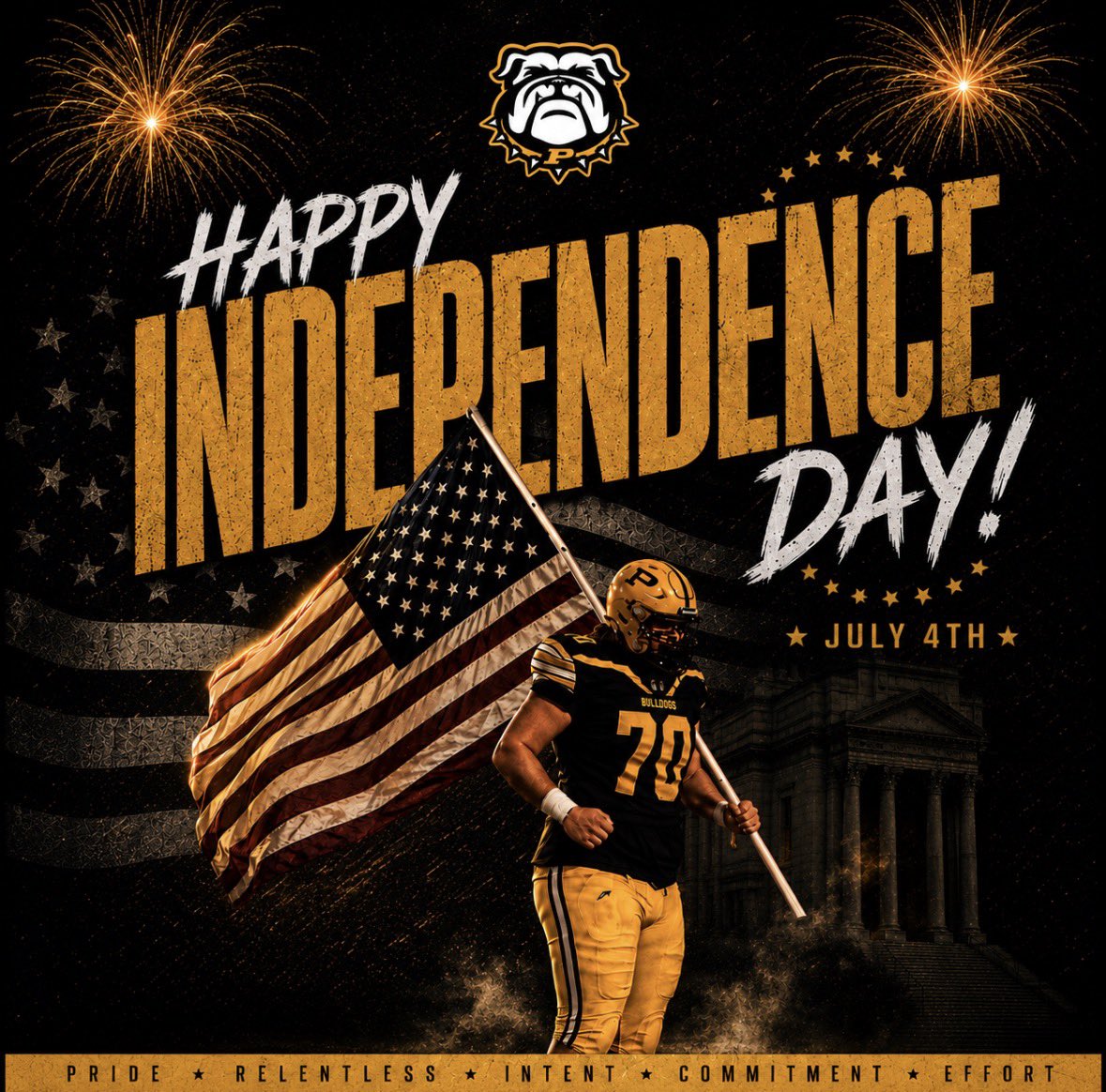 PricevilleFB's tweet photo. Happy Independence Day from the Bulldog family !
#PTP https://t.co/AMrvPsPSft