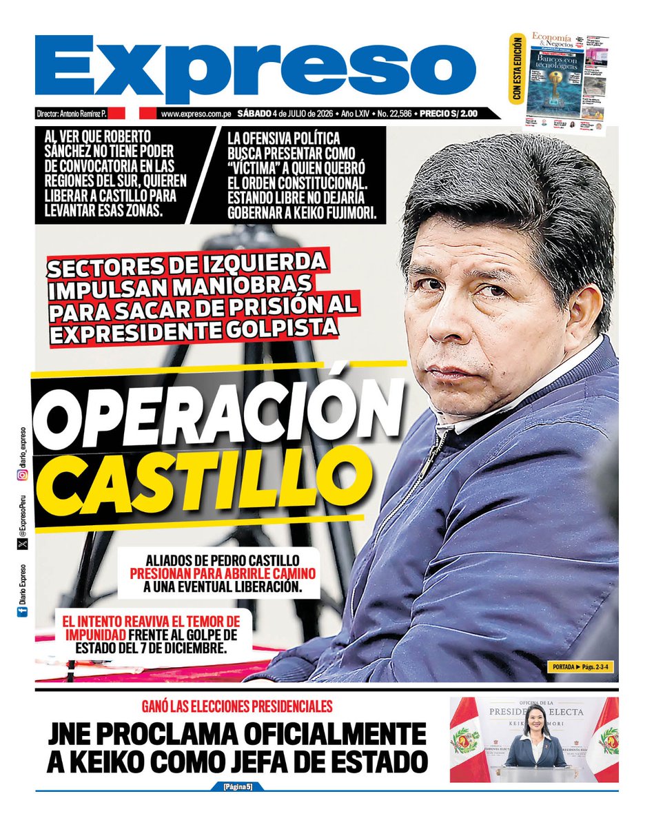 marita_molina4's tweet photo. Pedro Castillo no solo debería seguir bien preso por golpista, sino también por los innumerables casos de corrupción que pesan sobre él. En menos de dos años de desgobierno causó un enorme daño al país. Su libertad sería un golpe a la salud moral de la Nación. https://t.co/DgRiYkVZIg