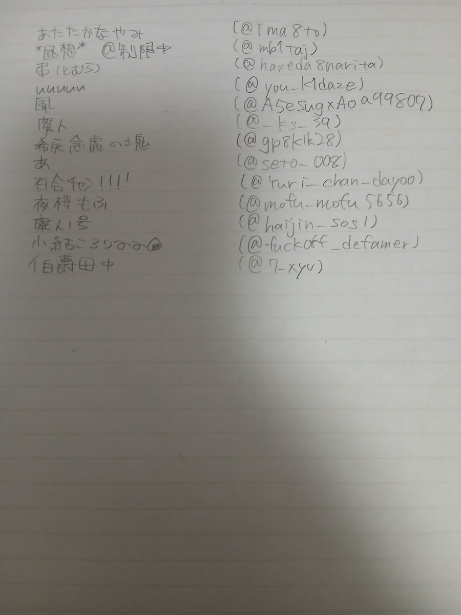 yur_a12's tweet photo. #FFの名前を書く
字汚くてやばい、死ぬ https://t.co/Wz2p0laft9