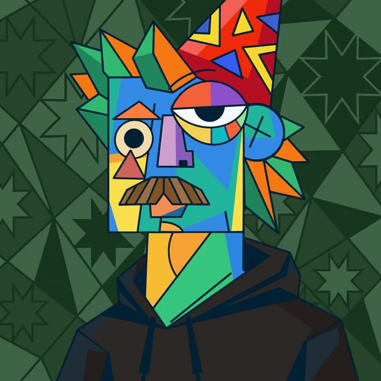 Caccialabiscia's tweet photo. Mustache by @pikkazonft 
Funny art and good vibes 🤟🏻

Thanks to my fellas @BEER_x04 and @0xDonCrypto for allocating GTD and FCFS! 
Go check their collection too 😉

#nfts #art https://t.co/diGNXoVbgC
