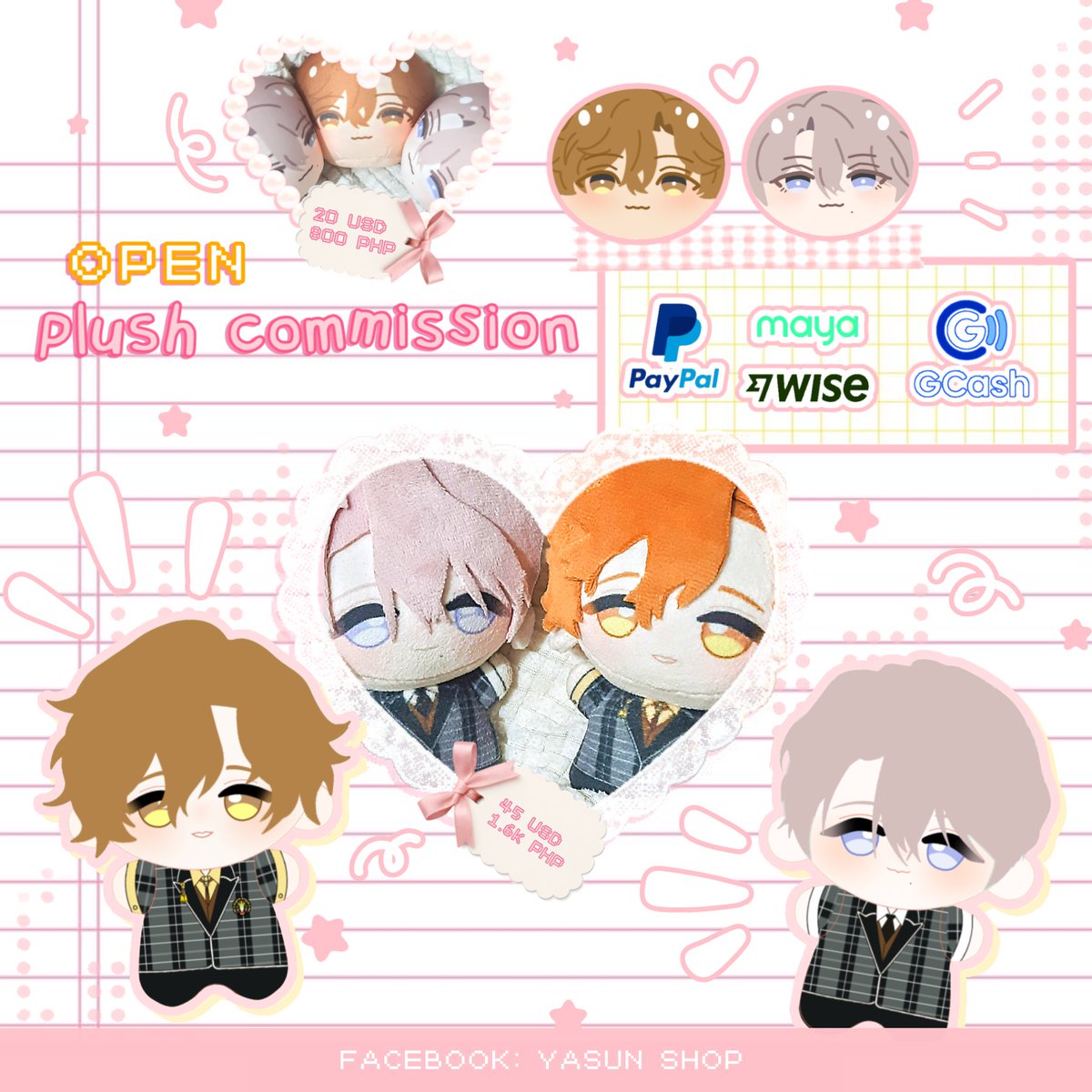 Zhm091's tweet photo. OPEN FOR 10CM CUSTOM PLUSH COMMISSIONS! 

More details can be found in the thread below.

International shipping starts at around USD $20-40

A 50% down payment is accepted to secure your slot.

#commissionopen #commission #artcommission #commissioninfo #opencommission https://t.co/HpY8xLe8xv